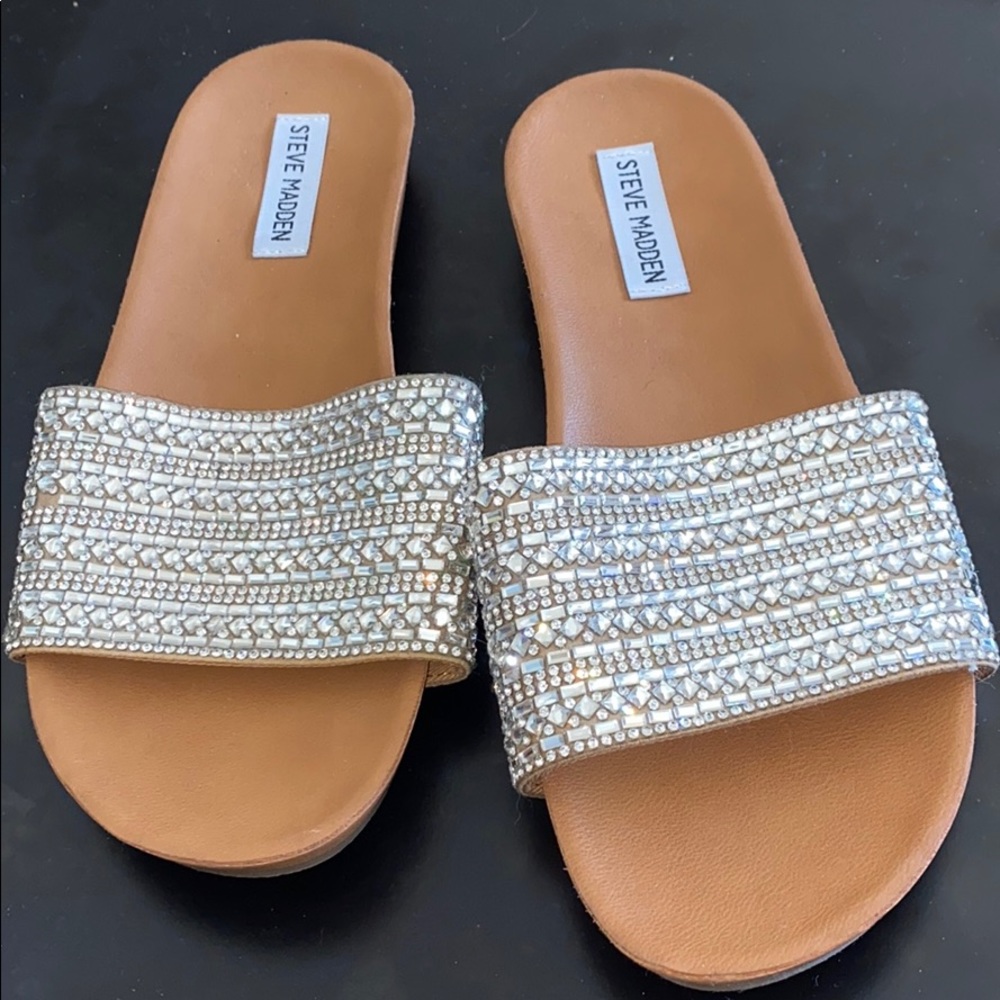 Steve Madden bling slides 8